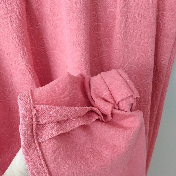 Mennonite Cape Dress 40" Bust 34" Waist Pink Modest Stretchy Textured - Picture 9 of 14